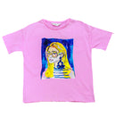 Pink Acid Wash Boxy Fit T Shirts Pale Pink-1