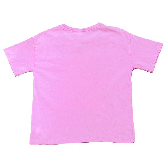 Pink Acid Wash Boxy Fit T Shirts Pale Pink