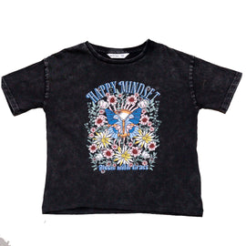 Black Acid Boxy Fit T Shirts Black