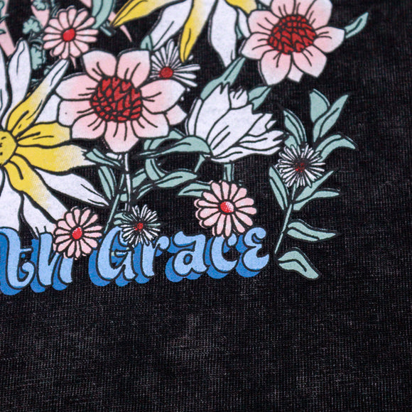 Black Acid Boxy Fit T Shirts Black