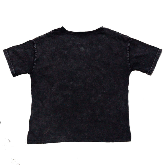 Black Acid Boxy Fit T Shirts Black
