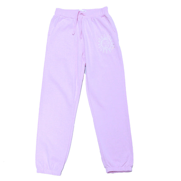 Pink Basic Track Pants Pale Pink