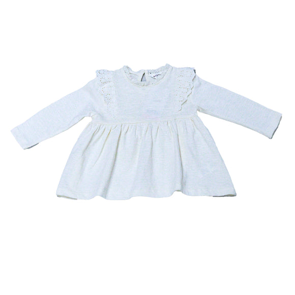 Ivory  Long Sleeves Plain Blouse