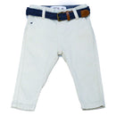 BEIGE DOBBY BELTED CHINO BEIGE 12 18 MONTHS-1