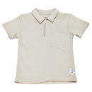 Biege Zipper Polo with Pant-2