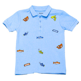 Boys Junior Embroidered Polo Assorted