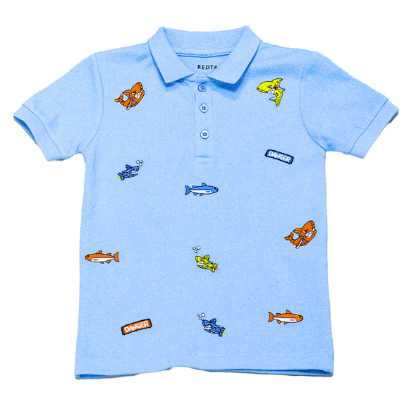 Boys Junior Embroidered Polo Assorted