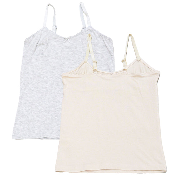 Beige Grey Melange 2Pcs Pack Vest Assorted