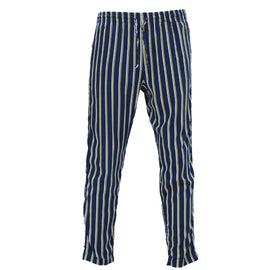 Navy Printed Stripes Pyjama Bottom Navy
