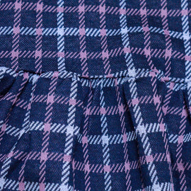 Navy Jacquard Collared Drop Hem Dress Assorted - 0