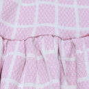 Pink Jacquard Collared Drop Hem Dress Assorted-2