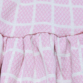 Pink Jacquard Collared Drop Hem Dress Assorted - 0