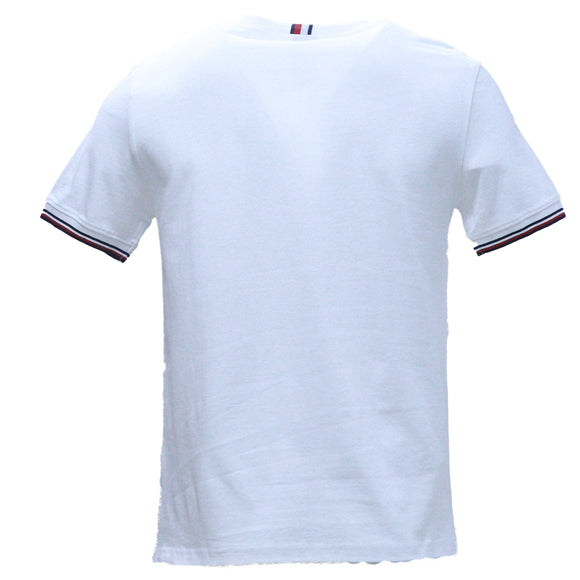 White Tipped T Shirt With Logo White