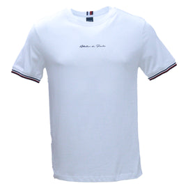 White Tipped T Shirt With Logo White - 0