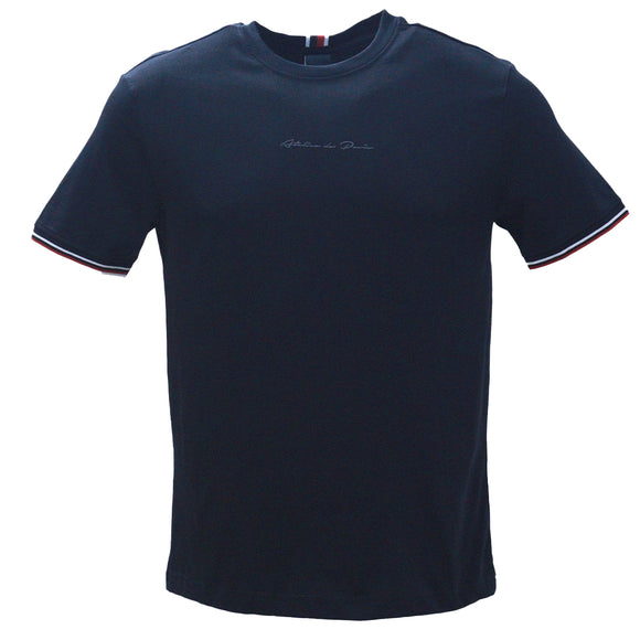 Black Tipped T Shirt With Logo Black