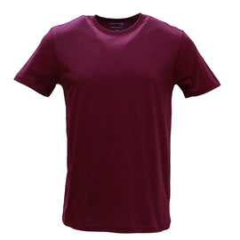 Maroon Crew Neck T Shirt Burgundy