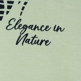 Pale Yellow Printed Short Sleeve T Shirt - 0