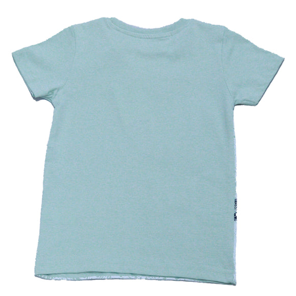 Teal Boat Printed Short Sleeve T Shirt Teal