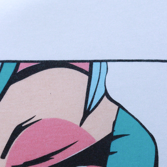 White Graphic T Shirt White