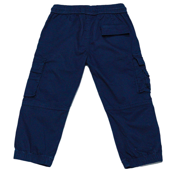 Navy Soft Fabric Cargo Pocket Jogger