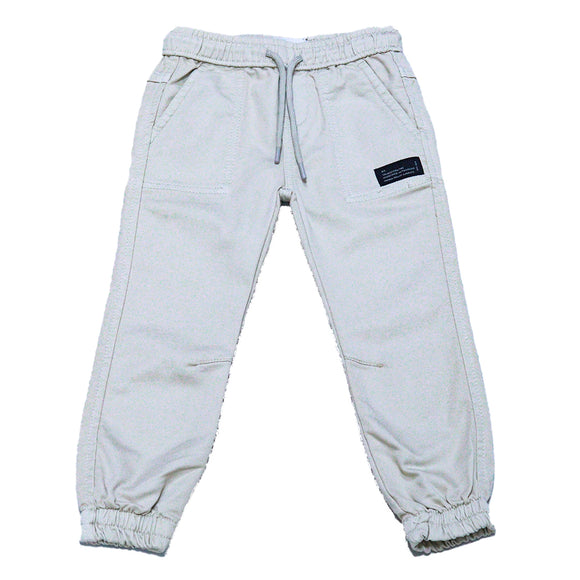 Beige Coloured Knitted Denim Jogger