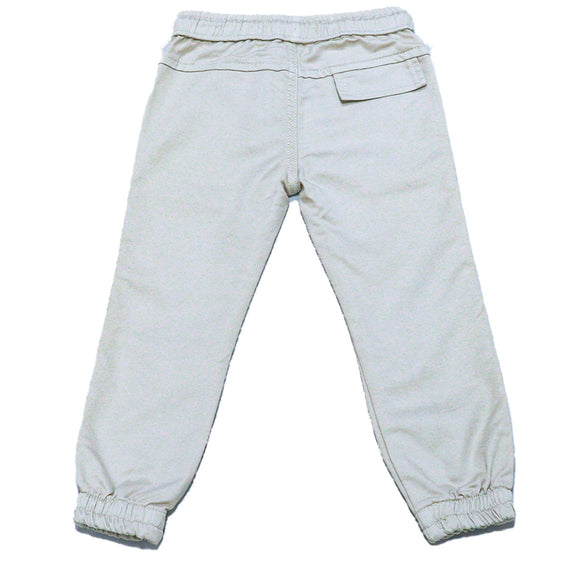 Beige Coloured Knitted Denim Jogger