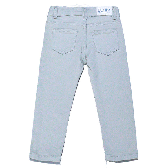 Pastel Grey 5 Pocket Coloured Denim Mid Grey 6 7 Years
