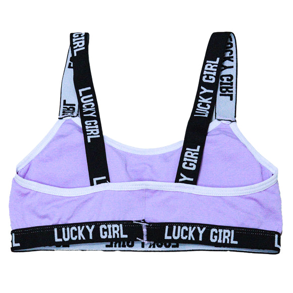 White Purple Padded 2Pcs Pack Bra Assorted