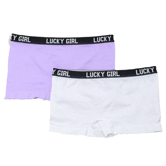 White Purple 2Pcs Boxer Brief Assorted
