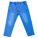 Light Wash Knitted Pullon Jeans-1