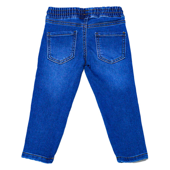 Mid Wash Knitted Pullon Jeans Stonewash