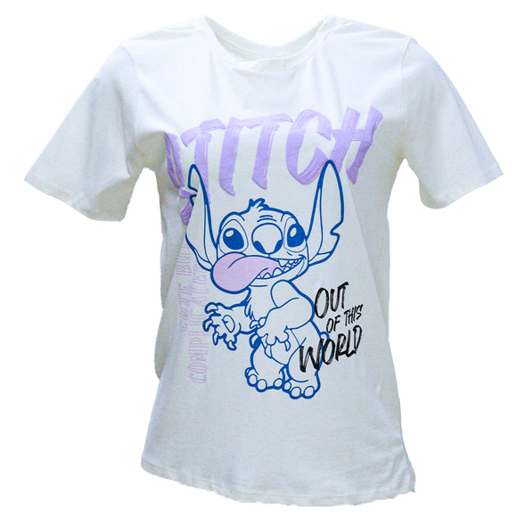 Ivory Stitch Printed T Shirt
