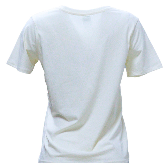 Ivory Stitch Printed T Shirt