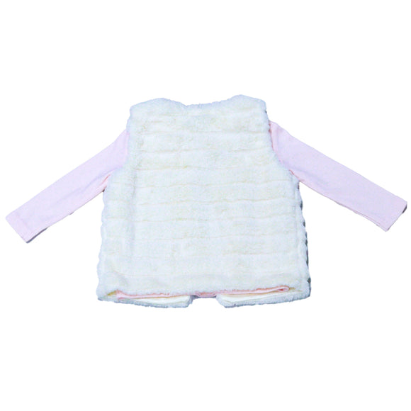 Pale Pink T Shirt With Gillet And Leggings