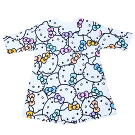 White Kitty Aop Dress