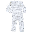 Cream Allover Print Casual Sets-1