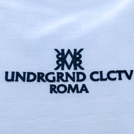 White Jacquard T Shirt With Motive Print White - 0