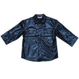 BLACK PU SHIRTS BLACK 11 12 YEARS