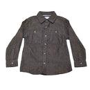 Solid Beige Double Pocket Flannel Check Shirt-1