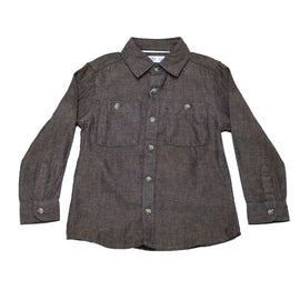Solid Beige Double Pocket Flannel Check Shirt