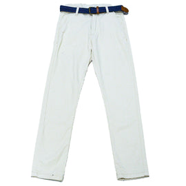Beige Belted Casual Trouser