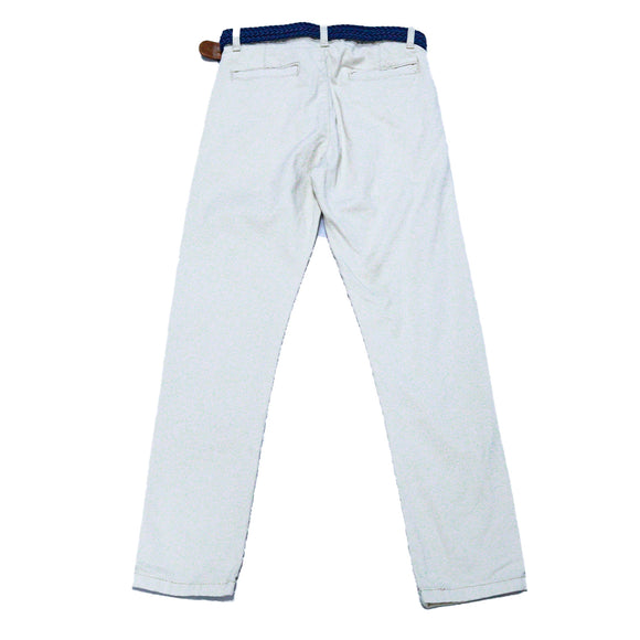 Beige Belted Casual Trouser