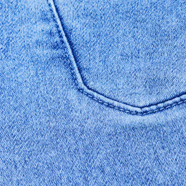 Light Wash Cargo Knit Denim Jeans With Cuff - 0