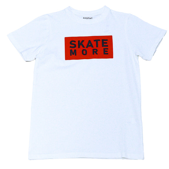 White Skate Hd Print Tee White