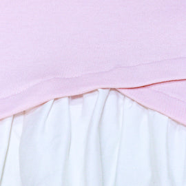 PINK WHITE BALOON SLEEVE TOP ASSORTED 8 9 YEARS - 0