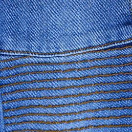 Mid Wash Slim Fit Biker Jeans Blue 6 7 Years - 0