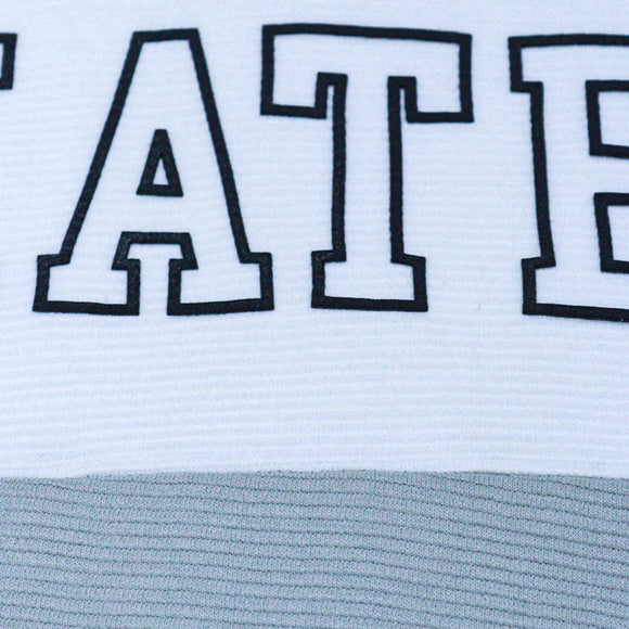 Pale Green White Grey Colorblock Ottaman Tee