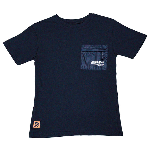 Black Heatseal Mesh Pocket Tee