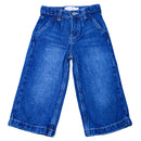 Mid Wash Blue Wide Leg Denim Jeans-1