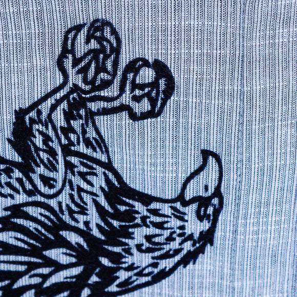 Boys Junior Flock Tiger Print Grey Long Sleeve Shirt Mid Grey 3 4 Years